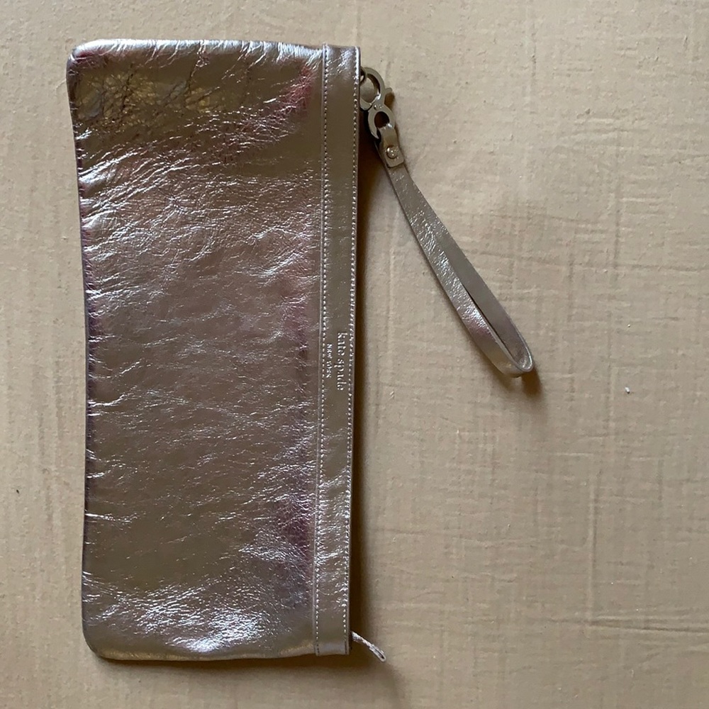 Kate spade gold wristlet bag